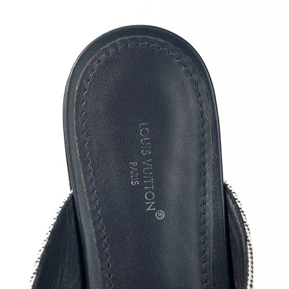 Louis Vuitton LV Mare White & Navy Open Back Loafers - Picture 10 of 11